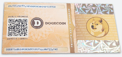 Dogecoin (DOGE) Paper Wallet