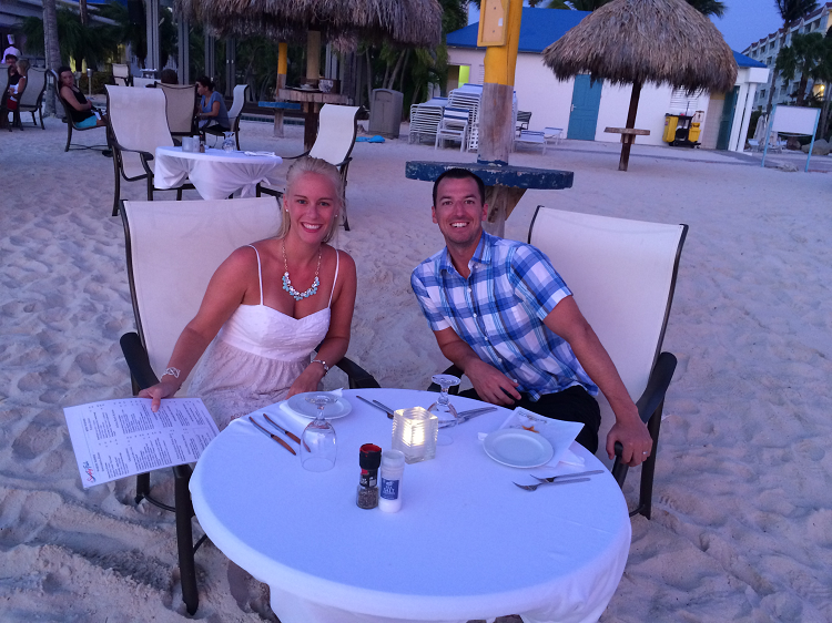 Chris & Sondra Aruba Beach Dinner