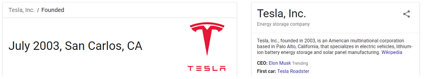 Tesla (TSLA) Founded in 2003